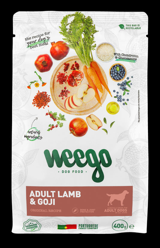 WEEGO DOG FOOD LAMB & GOJI 400GR