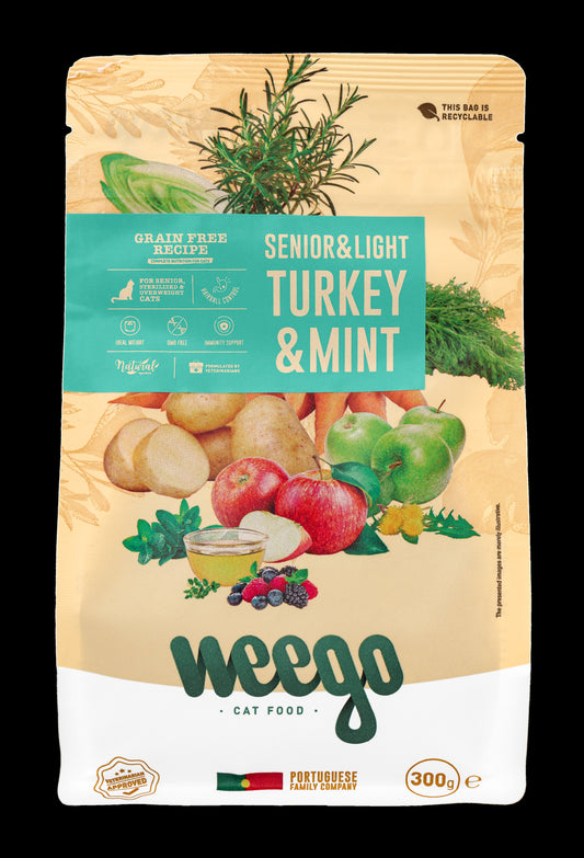 WEEGO CAT FOOD TURKEY & MINT 300GR
