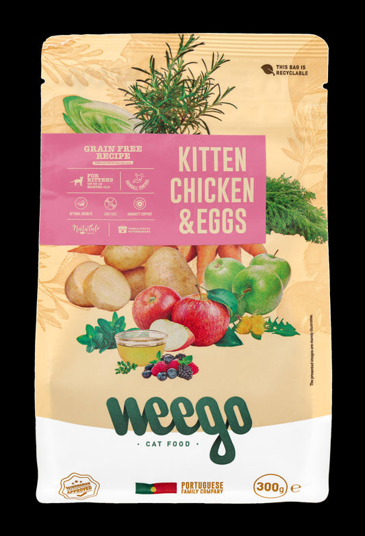 WEEGO CAT FOOD CHICKEN & EGGS 300GR