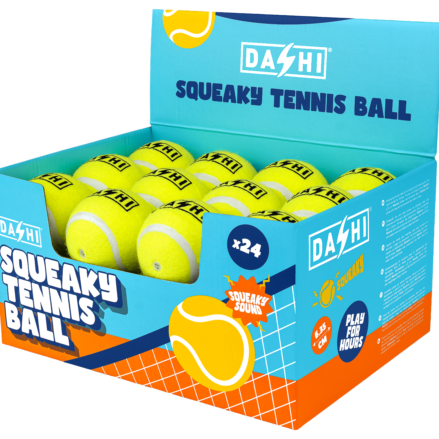DASHI SQUEAKY TENNIS BALL X 24