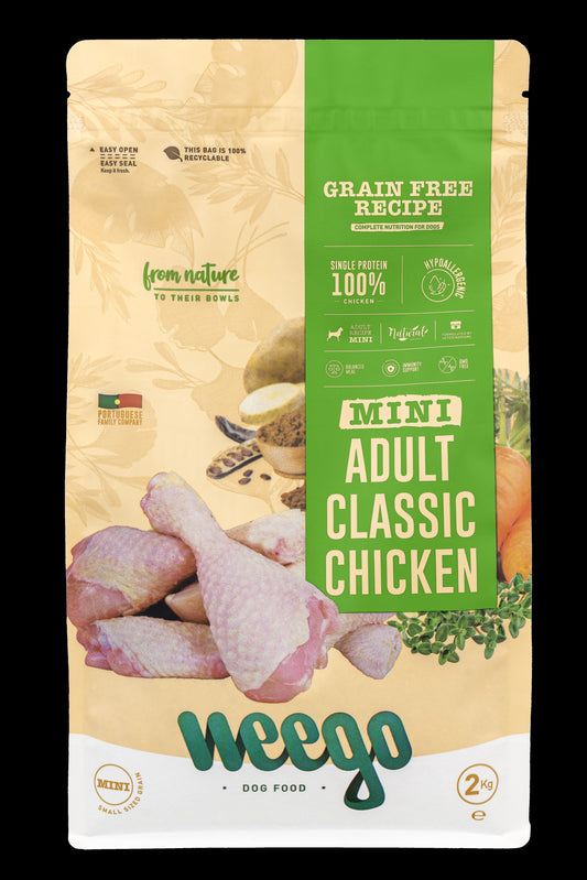 WEEGO GRAIN FREE DOG FOOD ADULT CLASSIC CHICKEN MINI 400G / 2KG