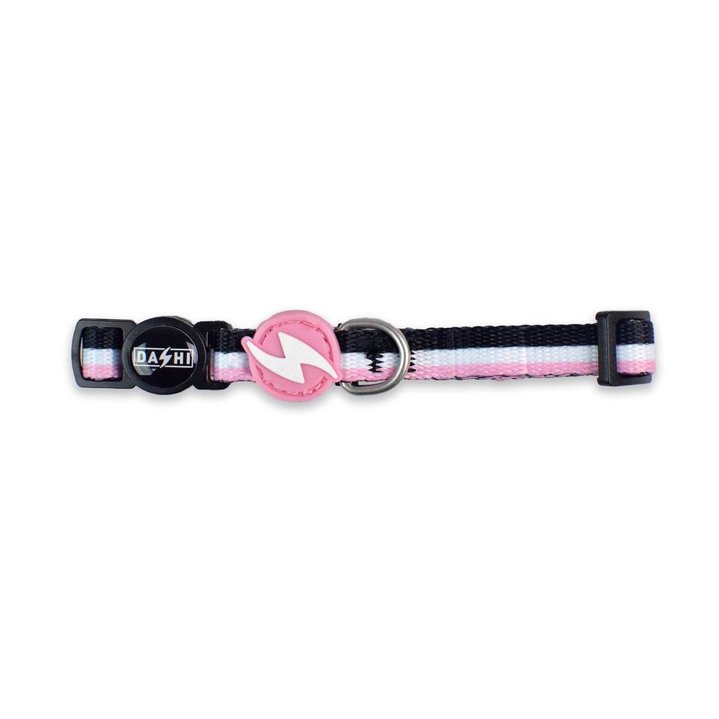 DASHI STRIPES3 PINK & BLACK COLLAR CAT