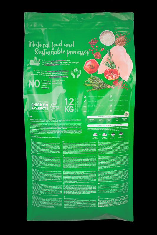 WEEGO DOG FOOD CHICKEN & CARROTS 12KG