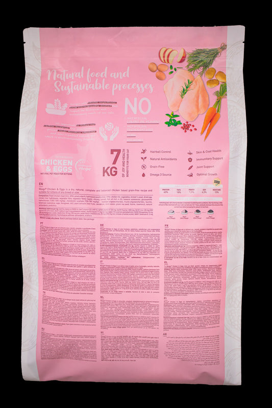 WEEGO CAT FOOD CHICKEN & EGGS 7KG