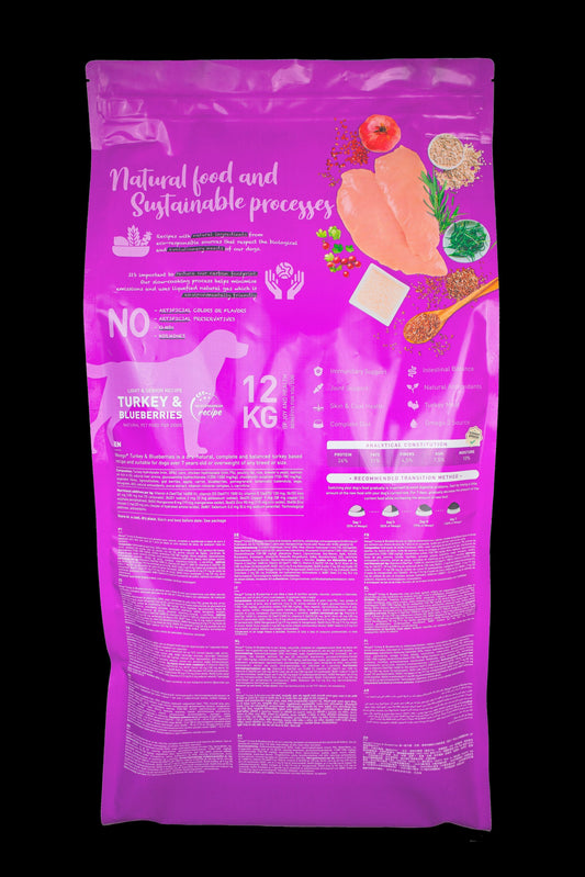 WEEGO DOG FOOD TURKEY & BLUEBERRIES 12KG