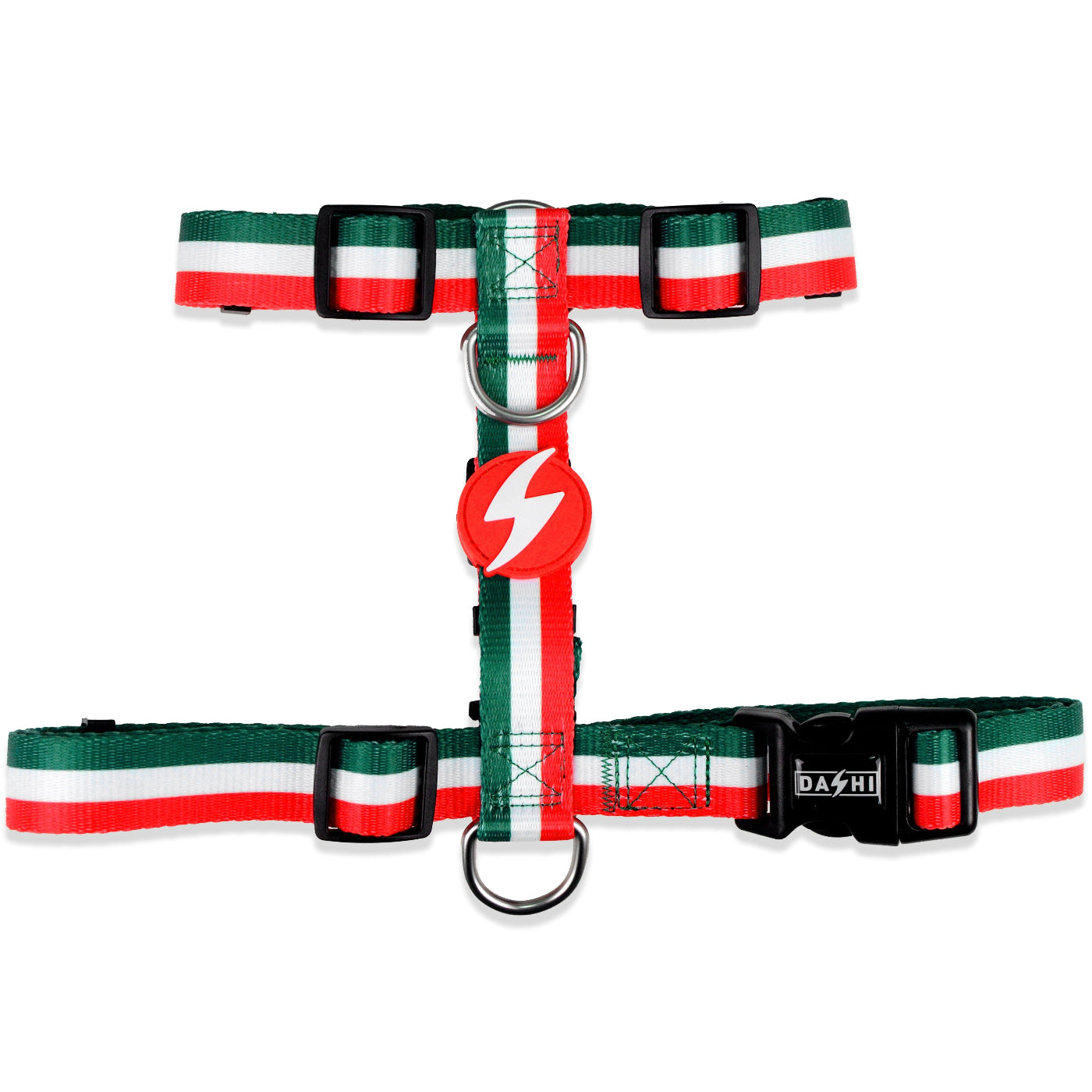 DASHI STRIPES3 GREEN & RED BACK HARNESS
