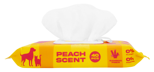 DASHI BAMBOO PET WIPES SOFT PEACH - X 8 (PACK)