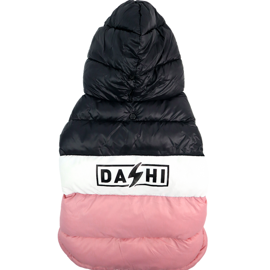 DASHI STRIPES3 PINK & BLACK ANORAK