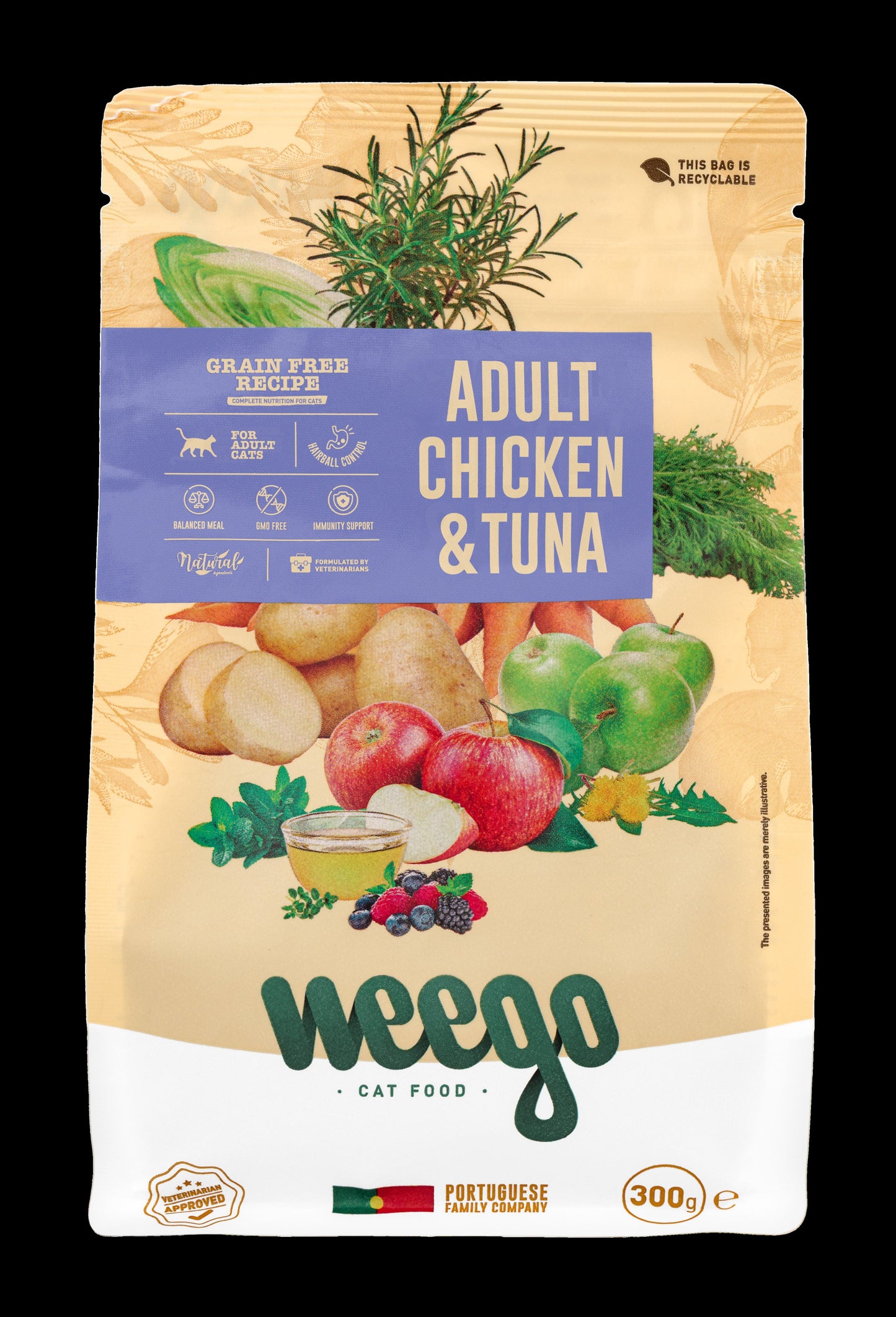 WEEGO CAT FOOD CHICKEN & TUNA 300GR