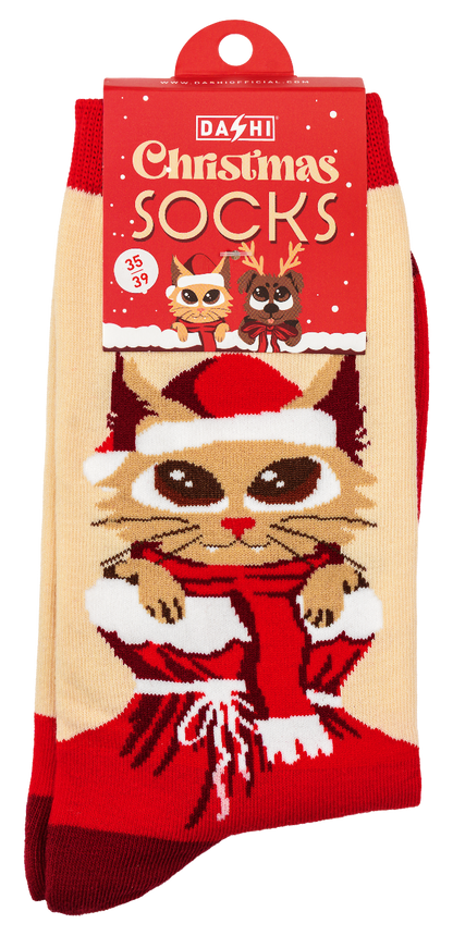 DASHI CHRISTMAS SOCKS CAT 35/39 - 40/45