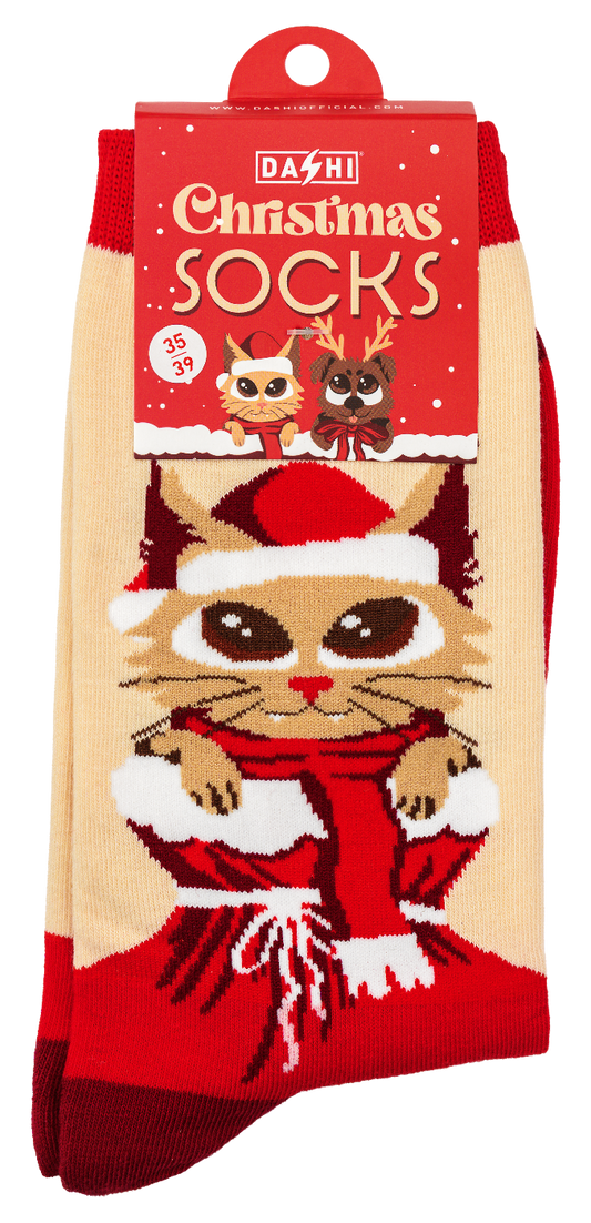 DASHI CHRISTMAS SOCKS CAT 35/39 - 40/45