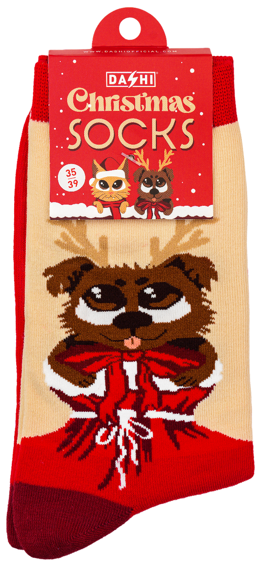 DASHI CHRISTMAS SOCKS DOG 35/39 - 40/45