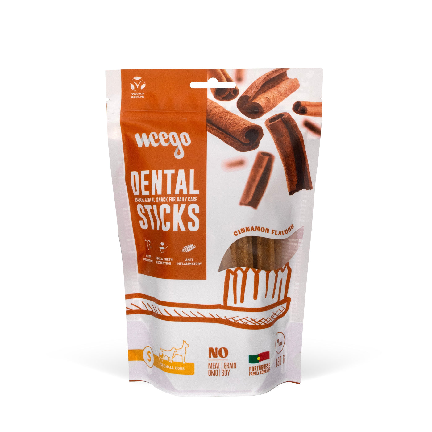 WEEGO DOG DENTAL SNACK SMALL 7 STICKS 180G