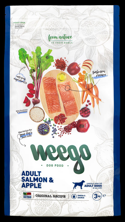 WEEGO DOG FOOD SALMON & APPLE 3KG