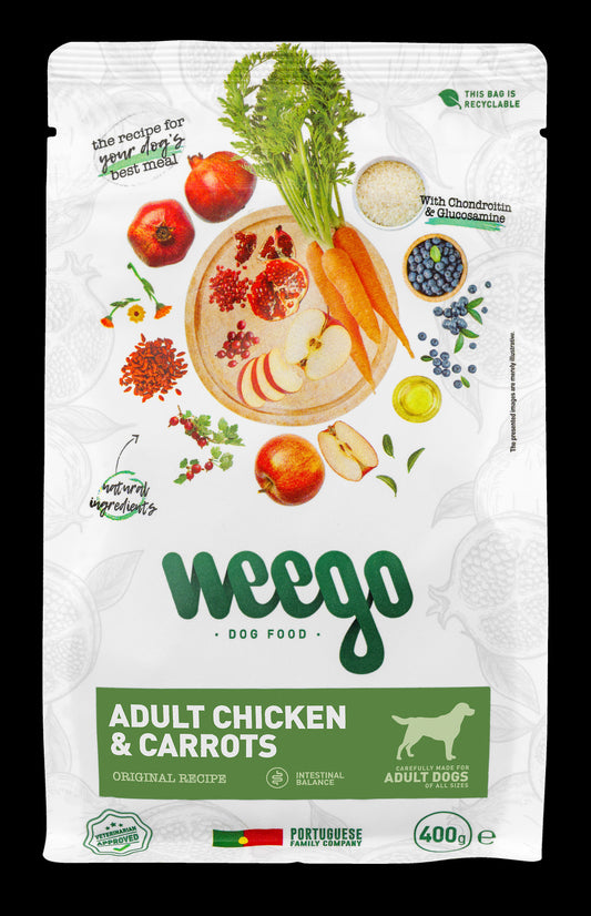 WEEGO DOG FOOD CHICKEN & CARROTS 400GR