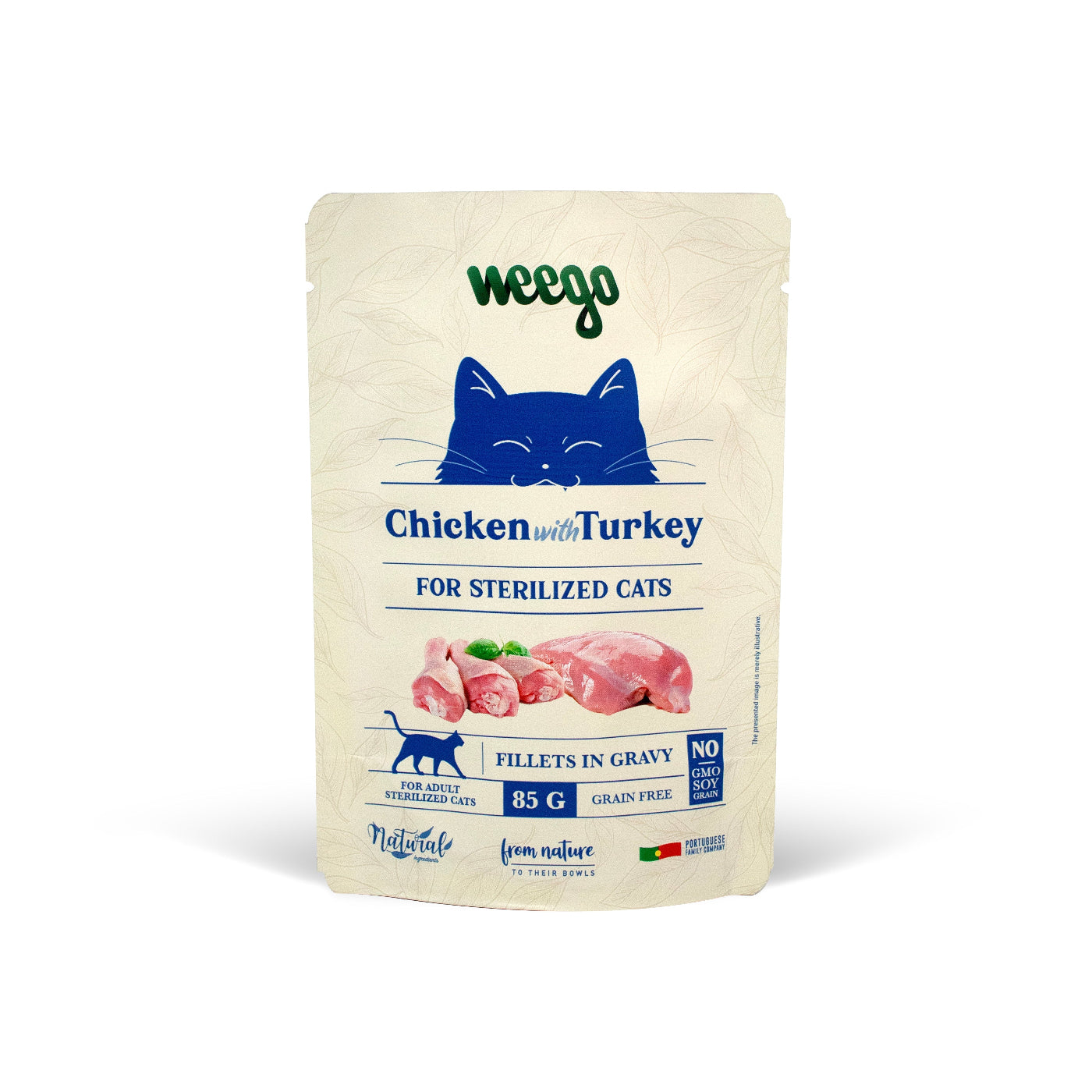 WEEGO WET CAT FOOD TURKEY FOR STERILIZED CATS 85GX24