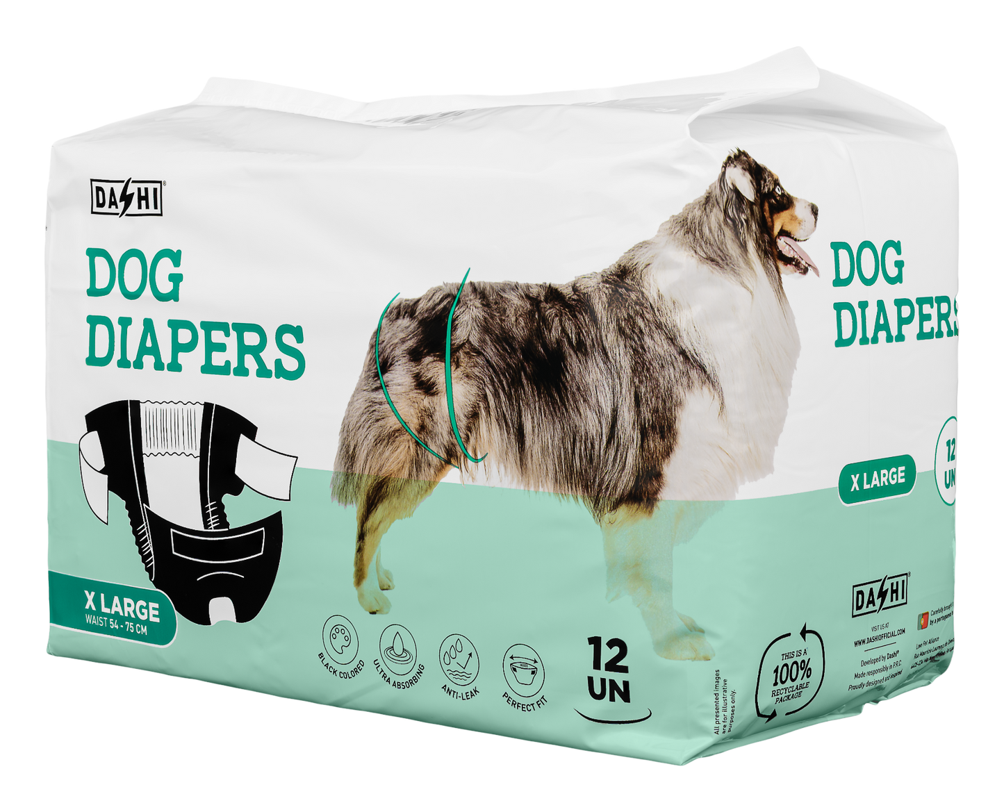 DASHI DOG DIAPERS 12UN