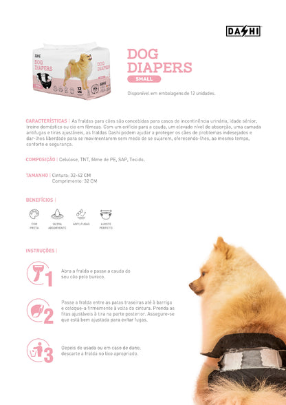 DASHI DOG DIAPERS 12UN