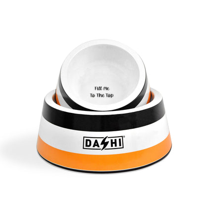 DASHI STRIPES3 ORANGE & BLACK BOWL