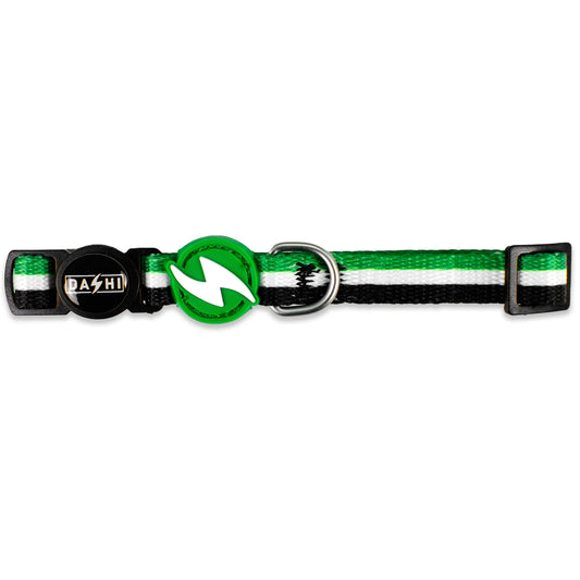 DASHI STRIPES3 GREEN & BLACK COLLAR CAT