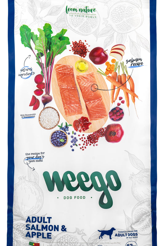 WEEGO DOG FOOD SALMON & APPLE 12KG