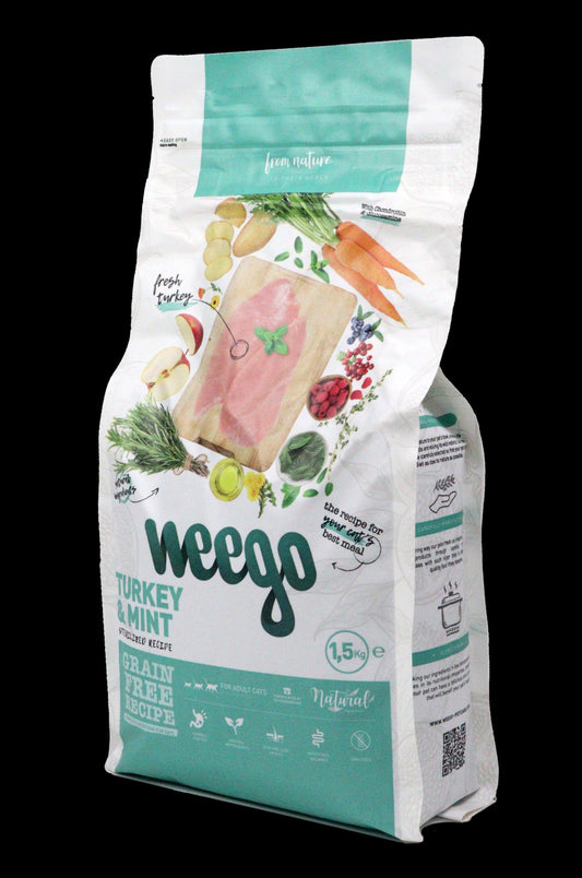 WEEGO CAT FOOD TURKEY & MINT 1,5KG