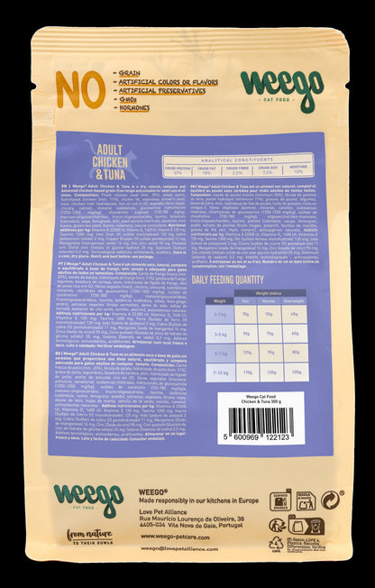 WEEGO CAT FOOD CHICKEN & TUNA 300GR