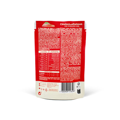 WEEGO WET CAT FOOD SALMON FOR STERILIZED CATS 85GX24