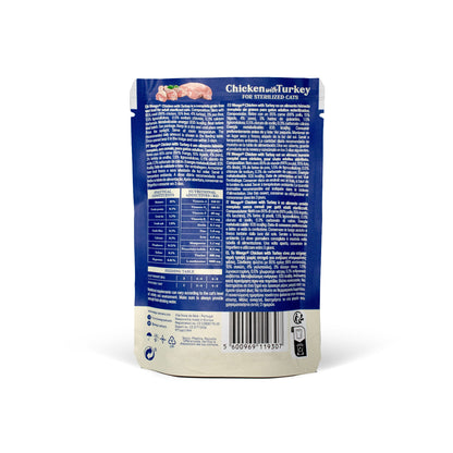 WEEGO WET CAT FOOD TURKEY FOR STERILIZED CATS 85GX24