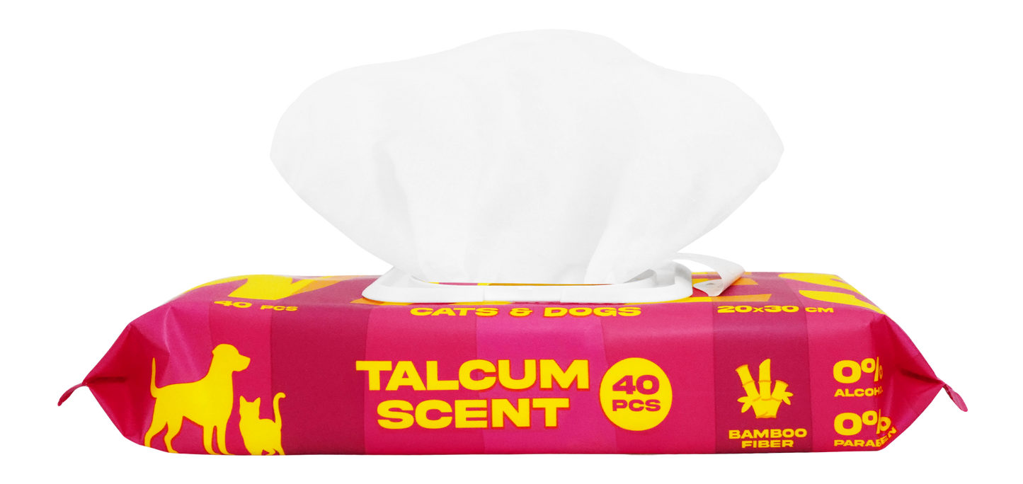 DASHI BAMBOO PET WIPES BABY POWDER - X 8 (PACK)