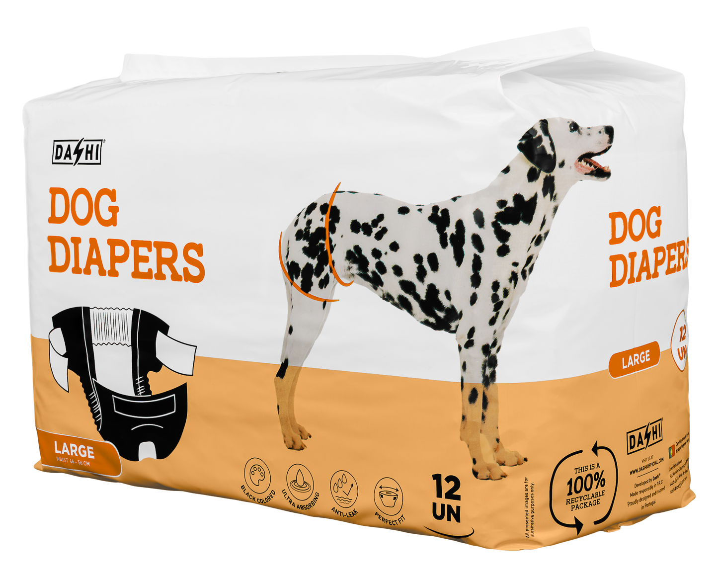 DASHI DOG DIAPERS 12UN
