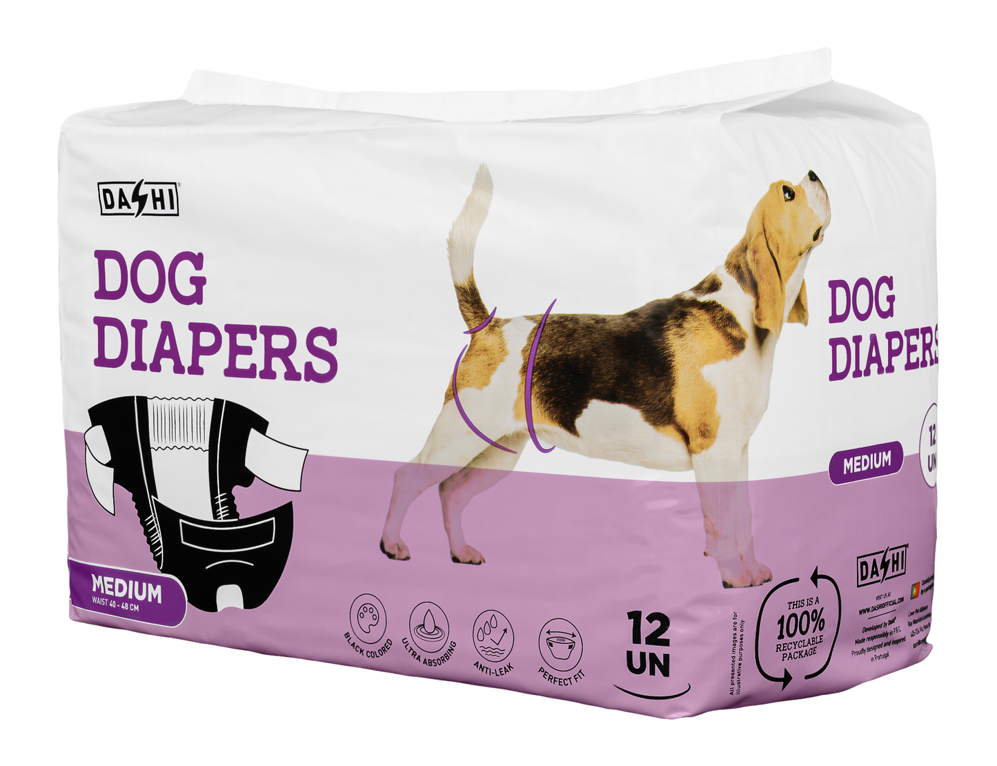 DASHI DOG DIAPERS 12UN