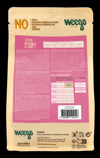 WEEGO CAT FOOD CHICKEN & EGGS 300GR