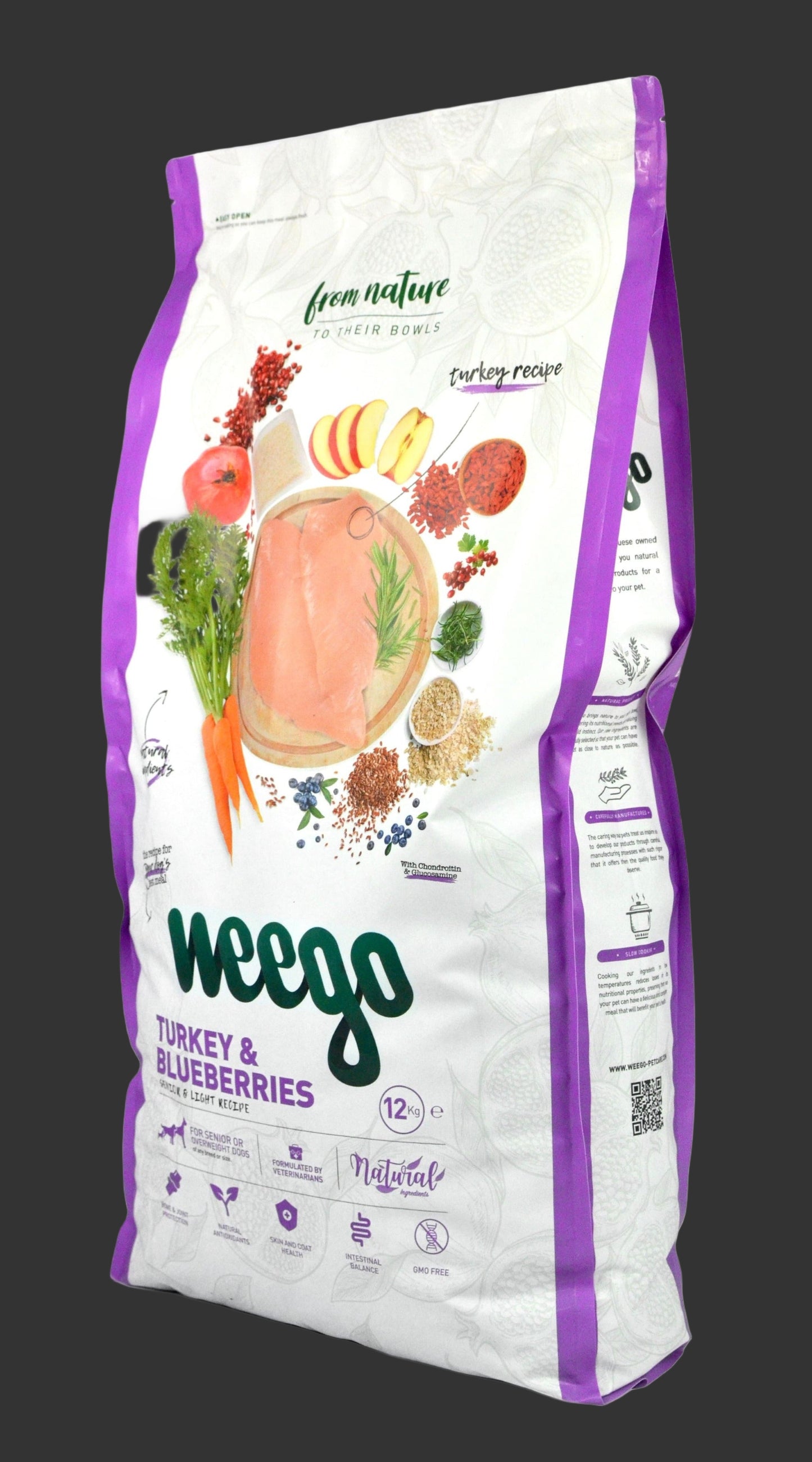 WEEGO DOG FOOD TURKEY & BLUEBERRIES 12KG