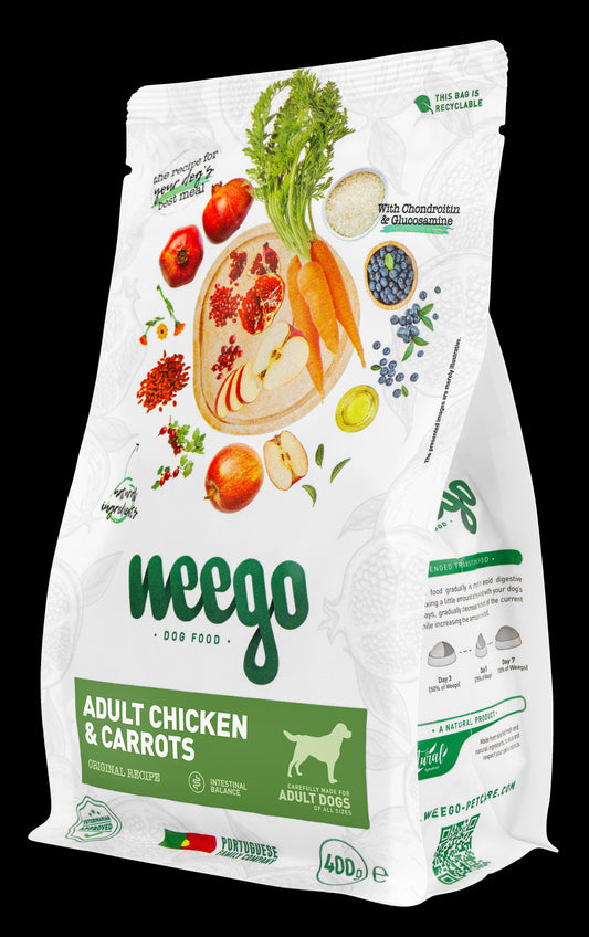 WEEGO DOG FOOD CHICKEN & CARROTS 400GR