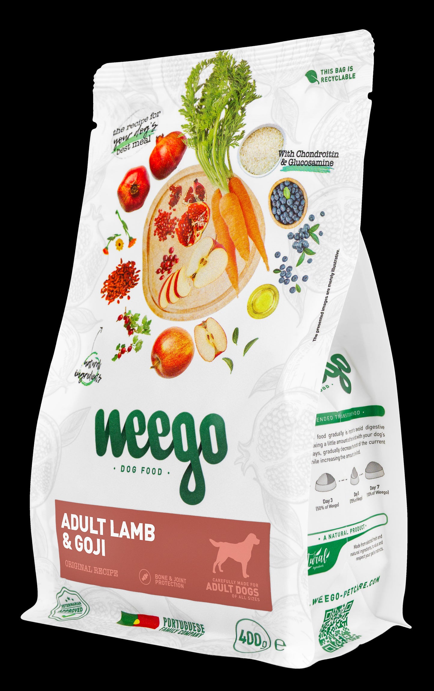 WEEGO DOG FOOD LAMB & GOJI 400GR