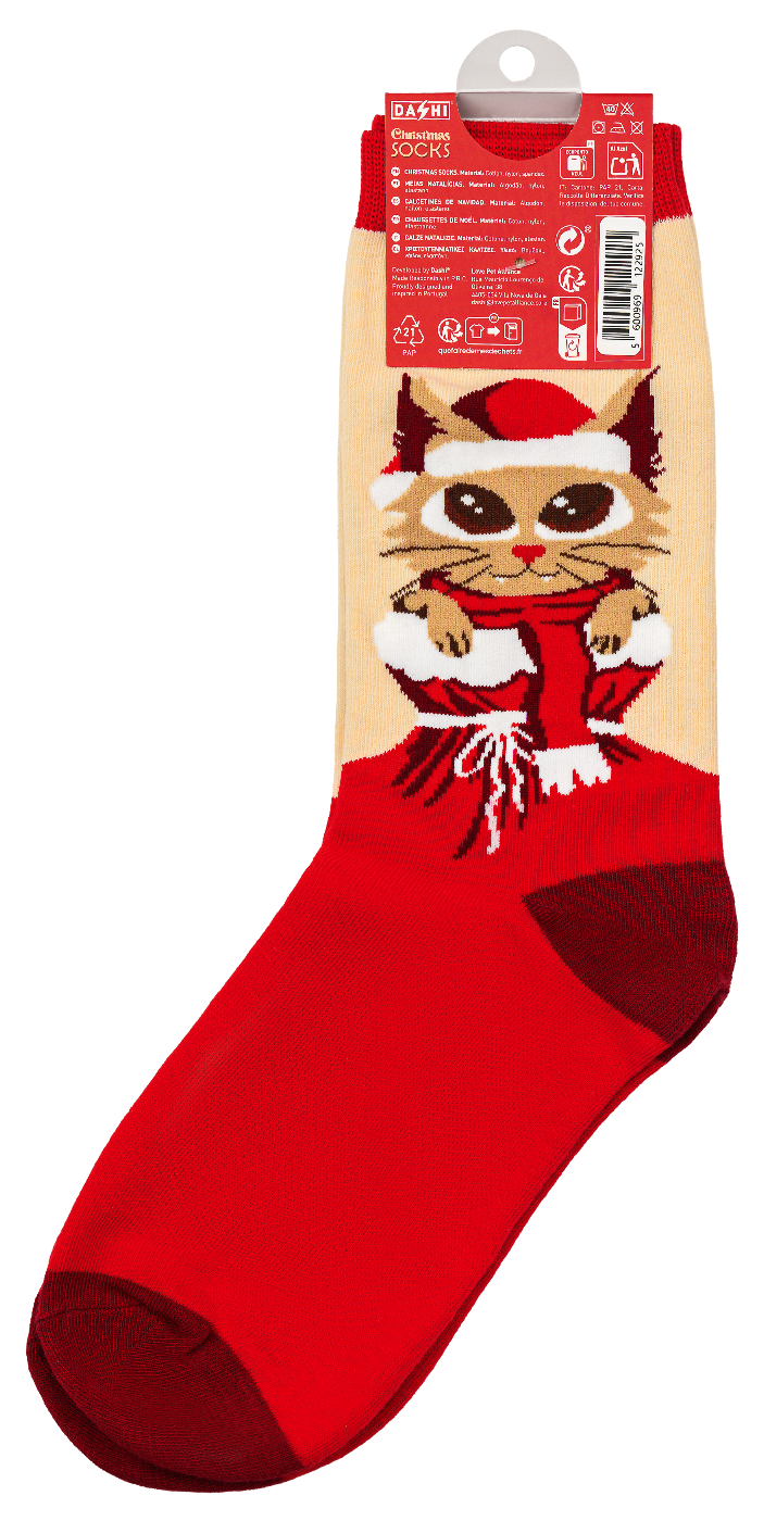 DASHI CHRISTMAS SOCKS CAT 35/39 - 40/45