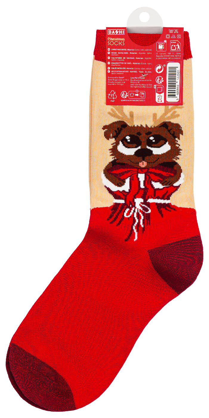 DASHI CHRISTMAS SOCKS DOG 35/39 - 40/45