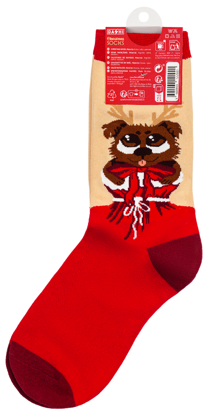 DASHI CHRISTMAS SOCKS DOG 35/39 - 40/45