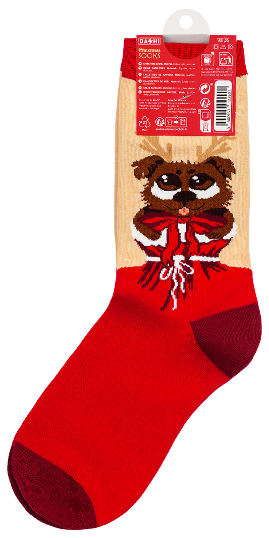 DASHI CHRISTMAS SOCKS DOG 35/39 - 40/45