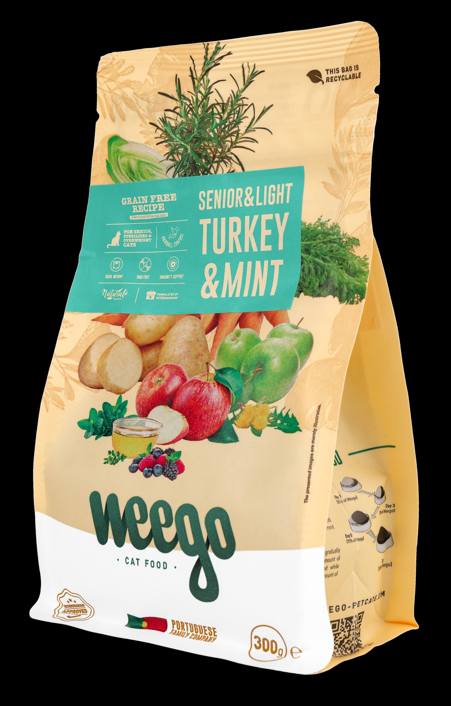 WEEGO CAT FOOD TURKEY & MINT 300GR