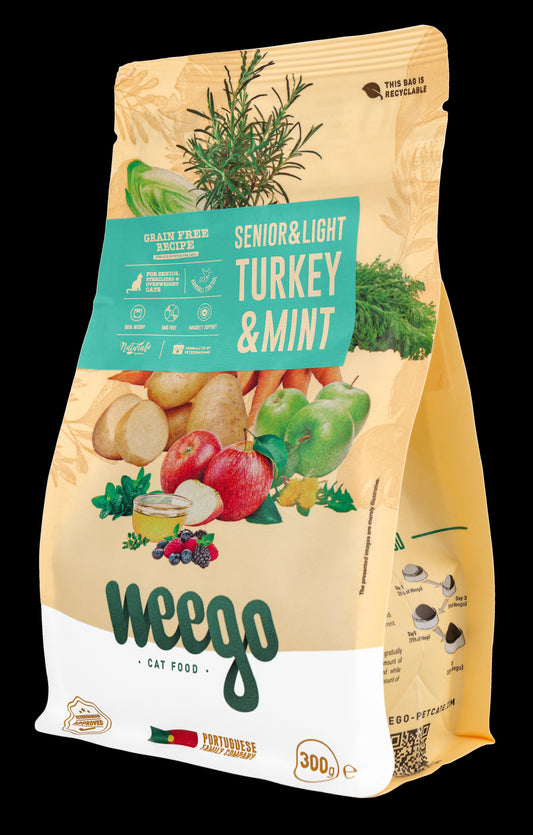 WEEGO CAT FOOD TURKEY & MINT 300GR