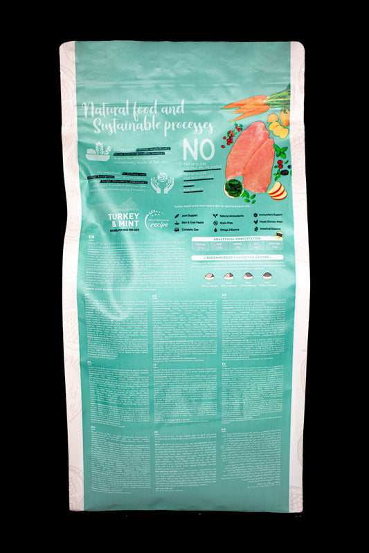 WEEGO CAT FOOD TURKEY & MINT 1,5KG