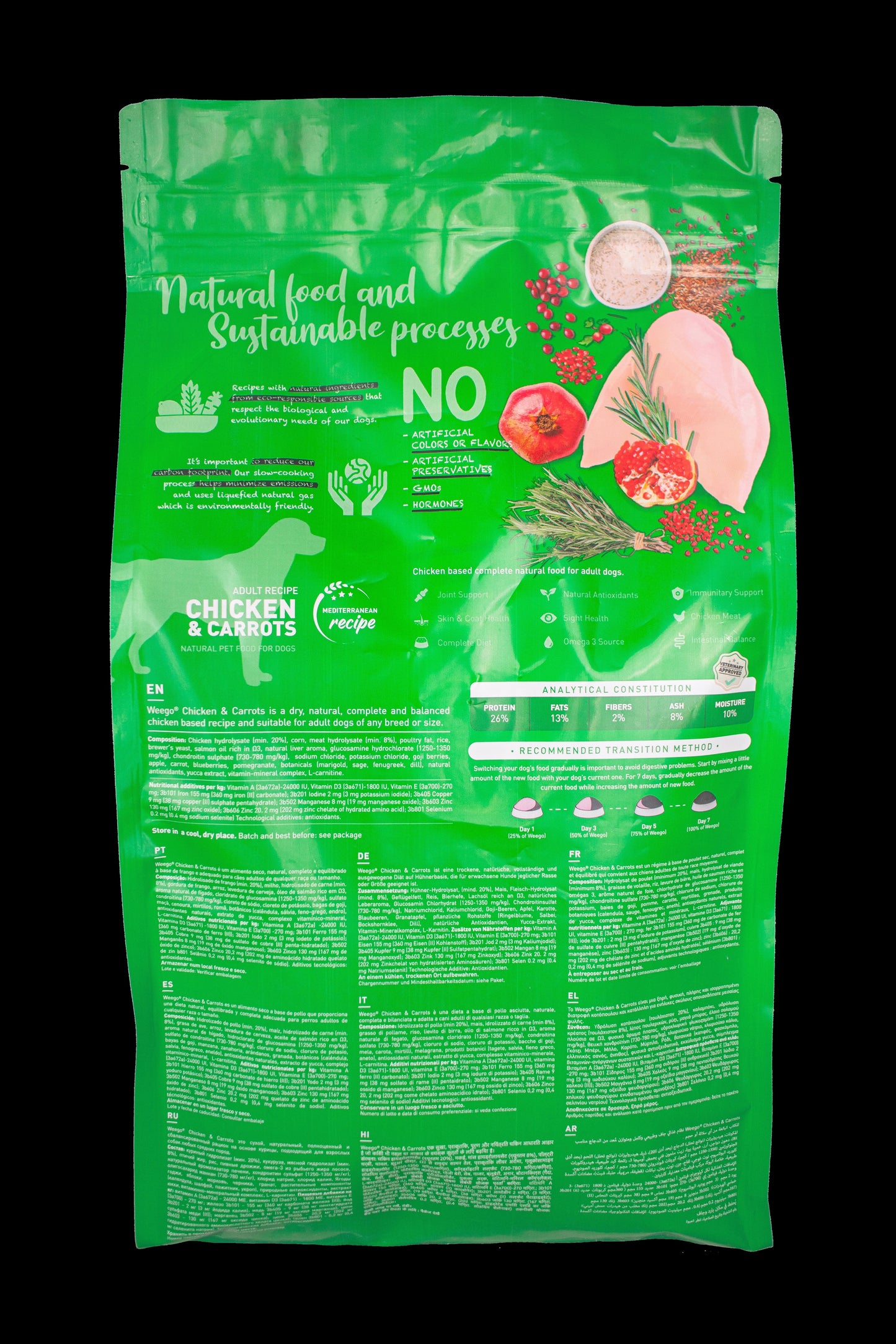 WEEGO DOG FOOD CHICKEN & CARROTS 400G / 3KG / 12KG