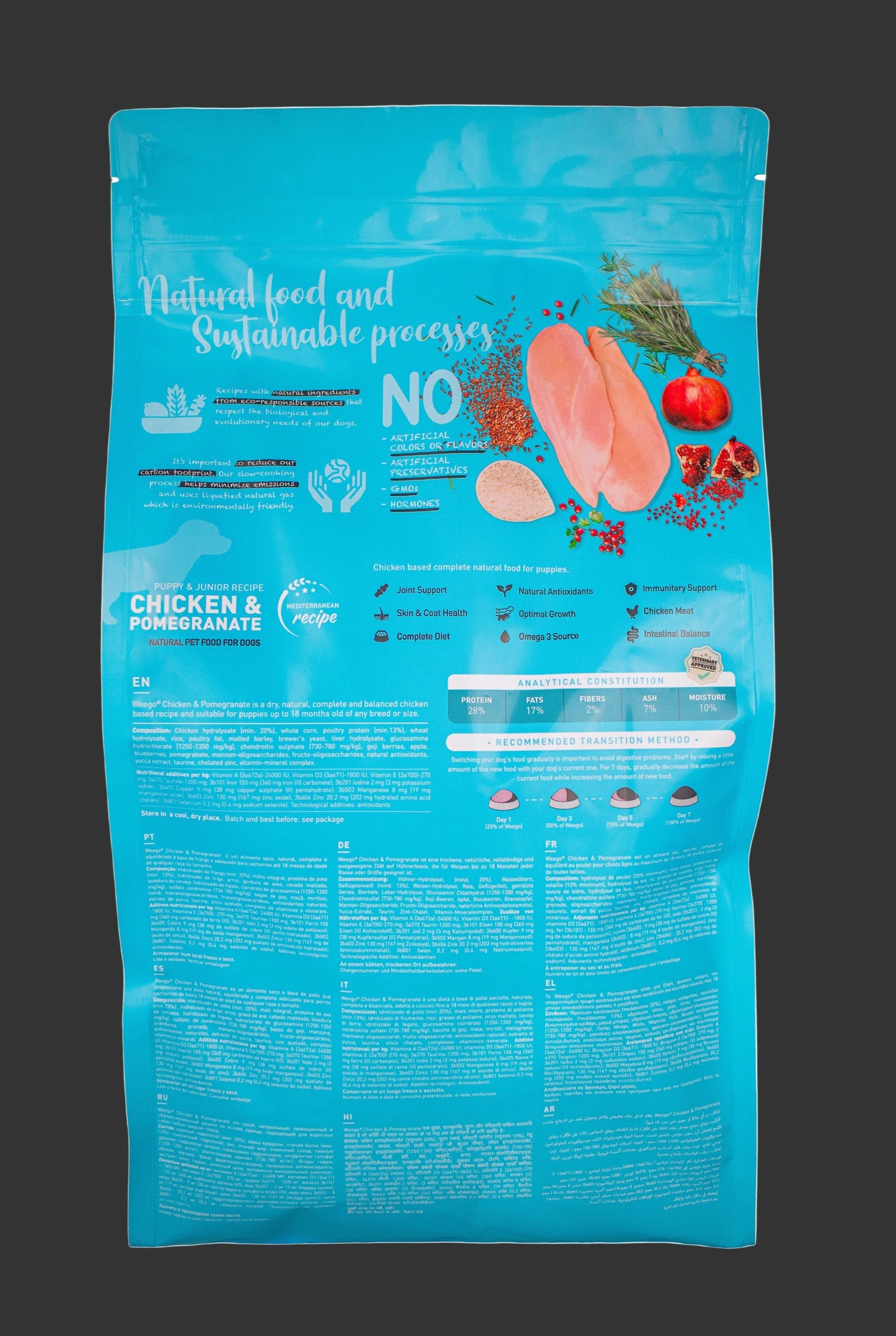 WEEGO DOG FOOD CHICKEN & POMEGRANATE 3KG