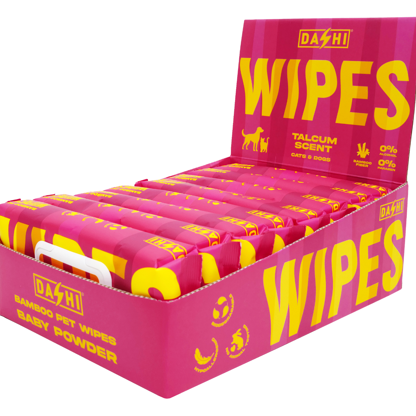 DASHI BAMBOO PET WIPES BABY POWDER - X 8 (PACK)