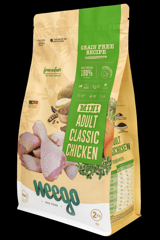 WEEGO GRAIN FREE DOG FOOD ADULT CLASSIC CHICKEN MINI 400G / 2KG
