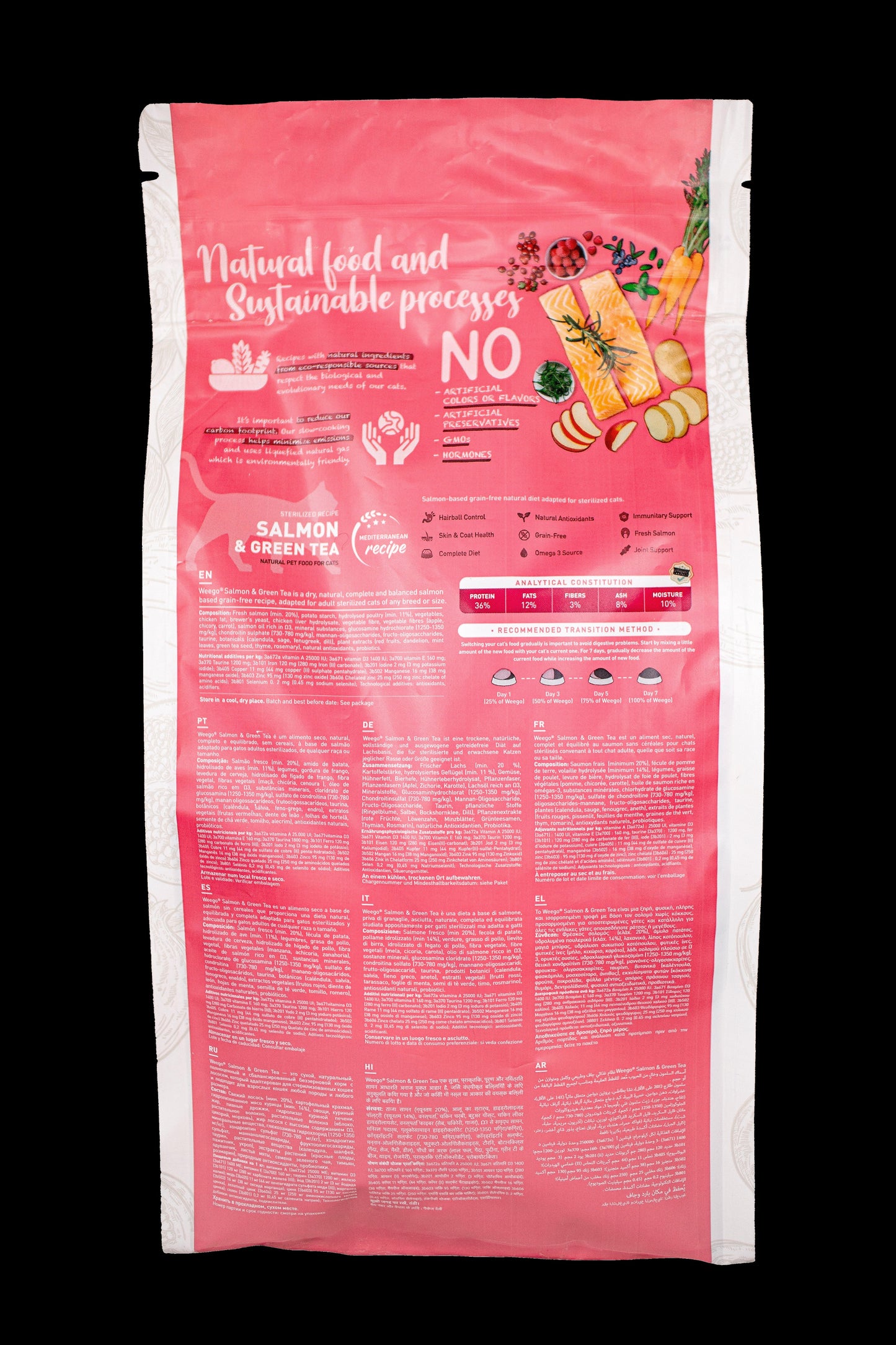 WEEGO CAT FOOD SALMON & GREEN TEA 1,5KG