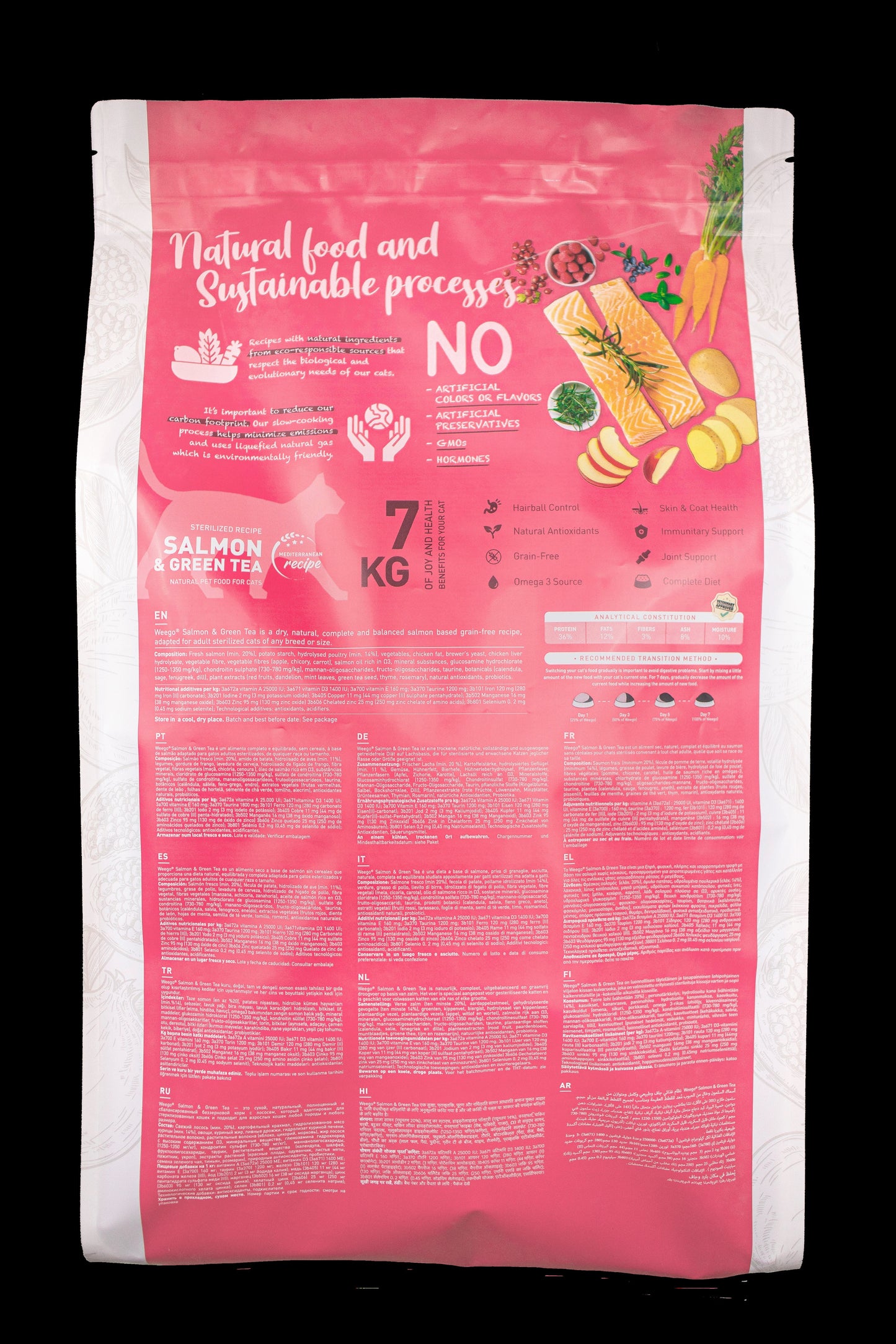 WEEGO CAT FOOD SALMON & GREEN TEA 7KG