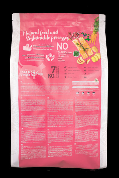 WEEGO CAT FOOD SALMON & GREEN TEA 7KG